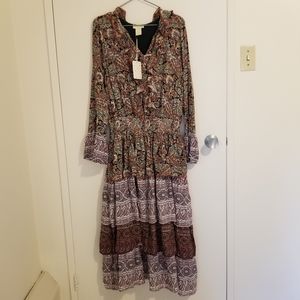 Anthropologie Lucy and Laurel Paisley Ruffle Prairie Dress